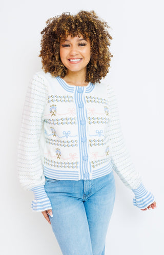 Truly Divine Cardigan, BLUE - HerringStones