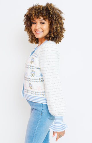 Truly Divine Cardigan, BLUE - HerringStones