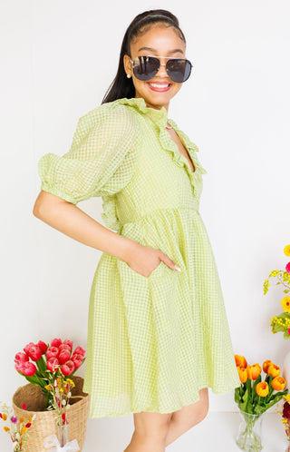 Beyond Lovely Dress, APPLE GREEN - HerringStones