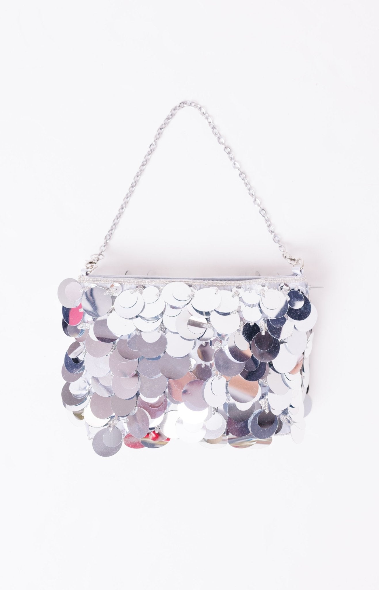 White and silver discount purse