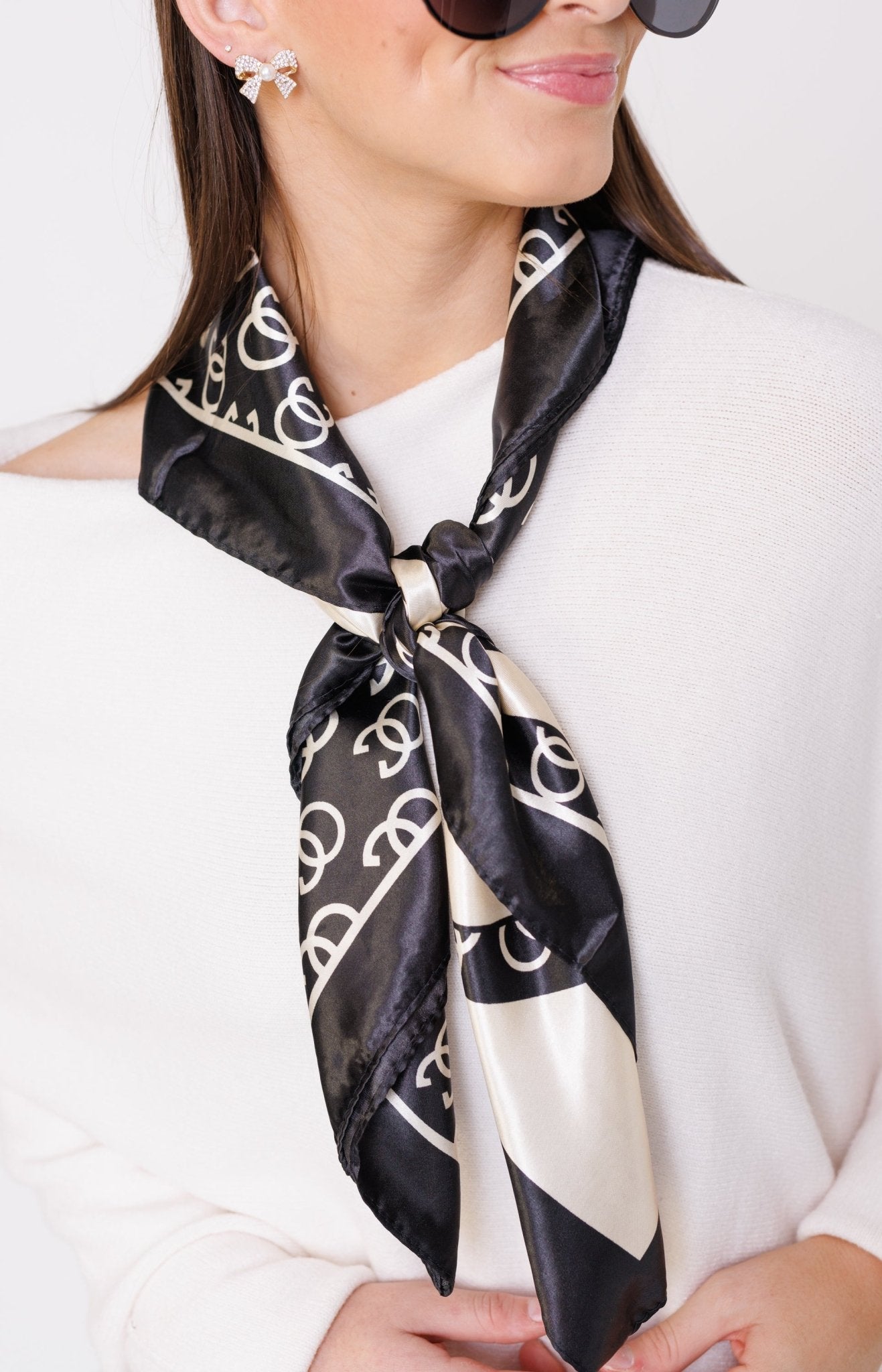 Designer inspired 2024 silk scarf