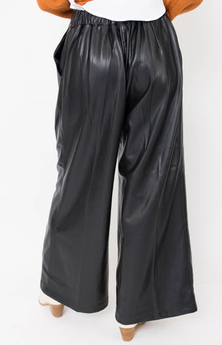 Dolce Cabo: Modern Moments Vegan Leather Pants, BLACK Pants - 32P