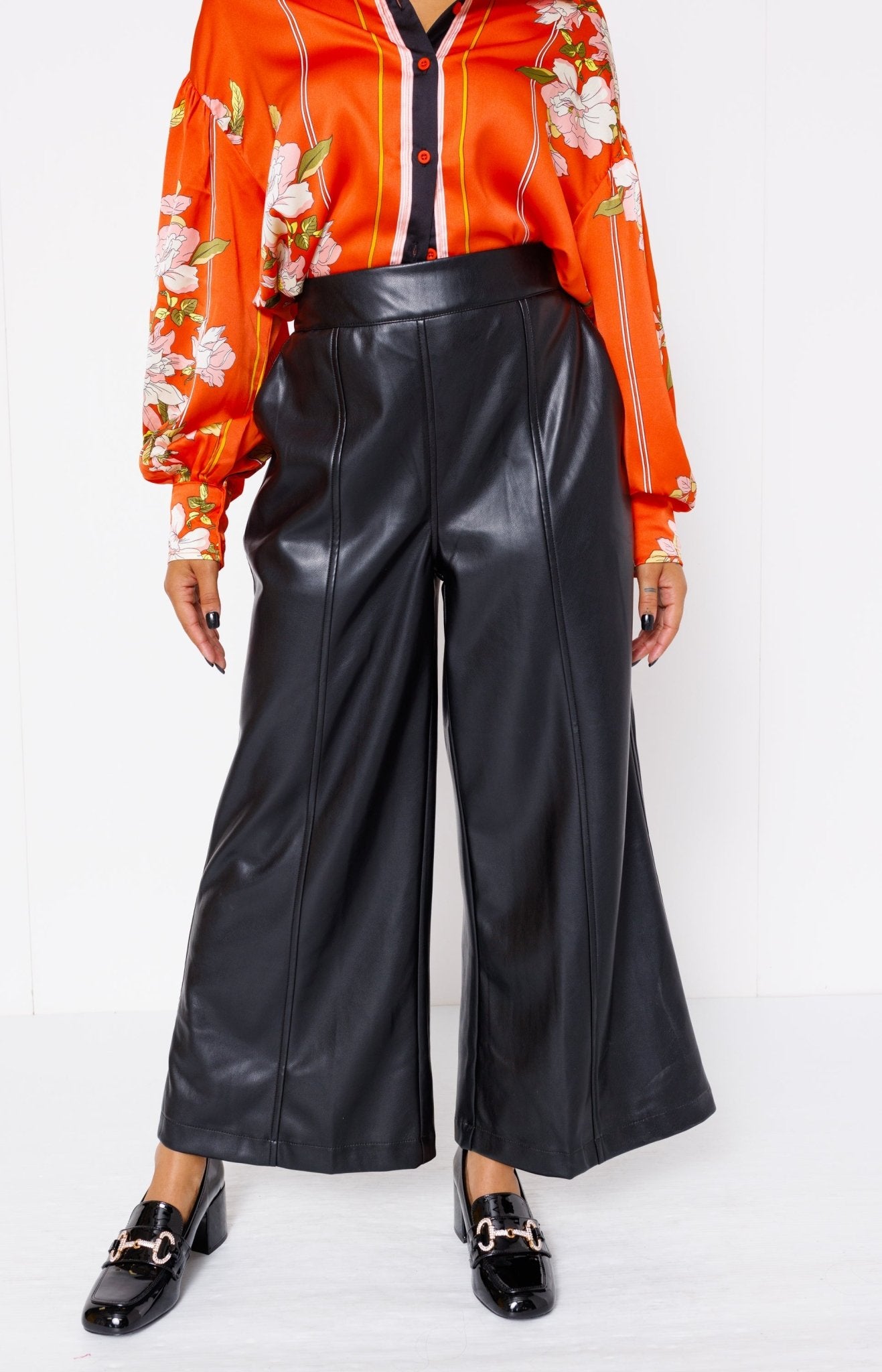 Faux Wide Leg Leather Pants – Dolce Cabo