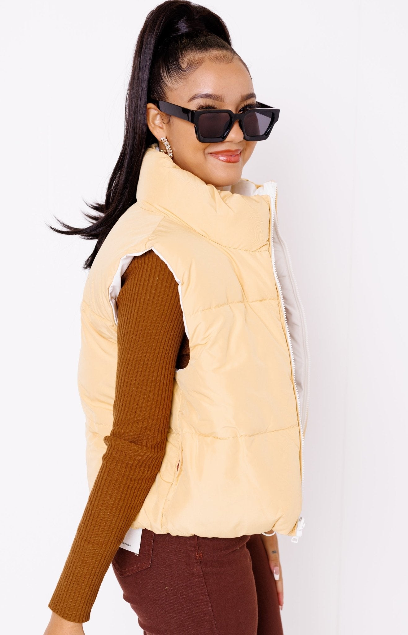 Ivory sales puffer vest