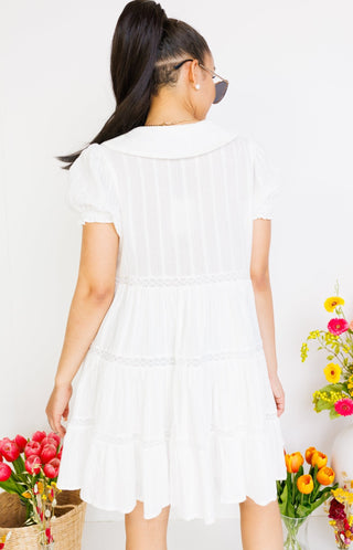Fairy Love Mini Dress, OFF WHITE - HerringStones