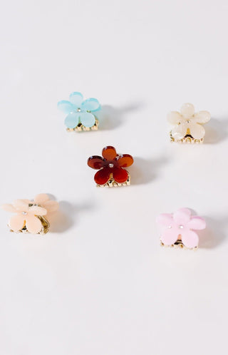 Flower Mini Hair Claw Set Hair Accessories - 60A