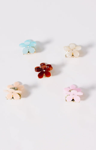 Flower Mini Hair Claw Set Hair Accessories - 60A