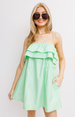 Tango Chic Mini Dress, MINT - HerringStones